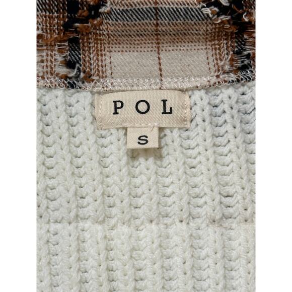 POL White and Gray Plaid Cardigan - Picture 4 of 16